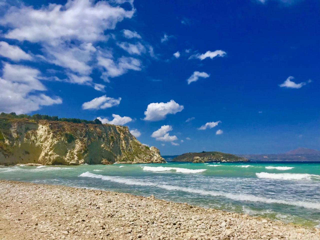 Almyrida Sands luxury stone villa Xirostérnion Esterno foto