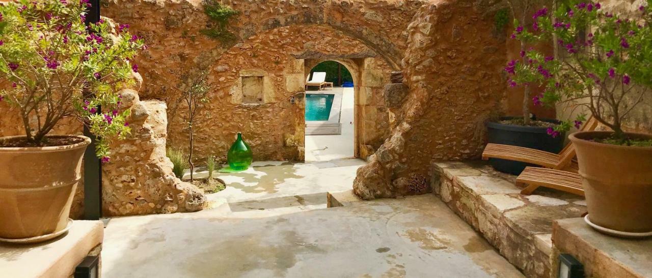 Almyrida Sands luxury stone villa Xirostérnion Esterno foto